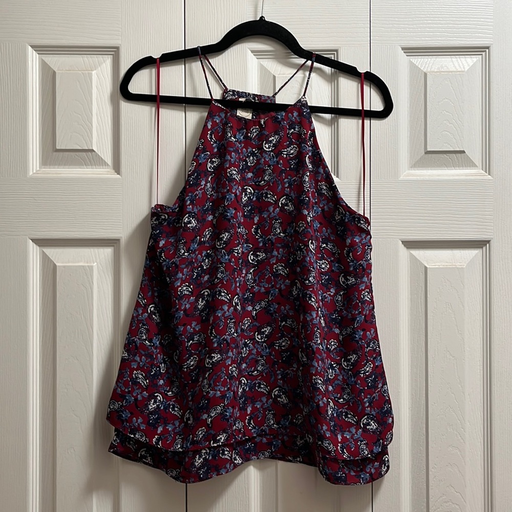 Paisley pattern blouse tank
